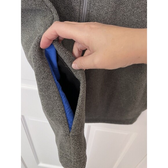 Columbia PFG Harborside Fleece Vest Mens Medium Gray Blue Full Zip Fishing Gear - Picture 4 of 8